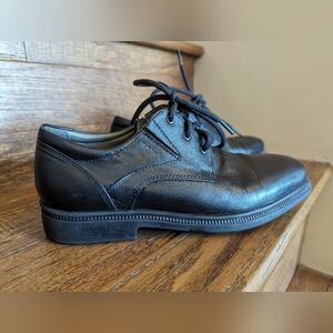 GEOX respira boys black dress shoes Size 36  Approx US 4-4.5